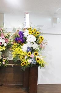 ♪♪♪　落成式　お祝いのスタンド花　♪♪♪｜「花国」　（福島県いわき市の花キューピット加盟店 花屋）のブログ