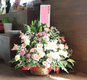 ♪♪♪　さくじつごちゅうもんいただいたペットショップさんのお祝いのお花♪♪♪｜「花国」　（福島県いわき市の花キューピット加盟店 花屋）のブログ